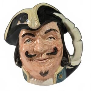 Royal Doulton Captain Henry Morgan Mini Character Jug / D6511 / 2.5" / Vintage